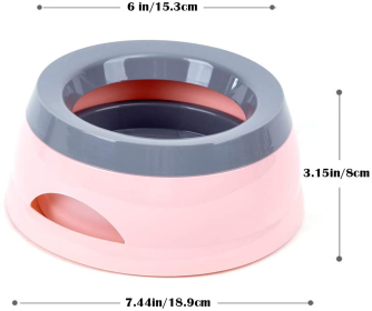 No Spill Dog Water Bowl (Color: pink)