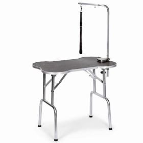 ME Bone Shaped Folding Table (Color: black, size: 36in)