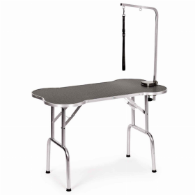 ME Bone Shaped Folding Table (Color: black, size: 45in)