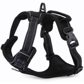 Mr. Peanut's PetTrek Reflective Pet Harness With Matching Leash (Color: black, size: Xsmall)