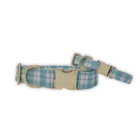 Seaside Plaid Classic Dog Collar (size: s)