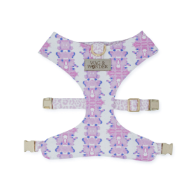 French Lavender Reversible Dog Harness (size: m)