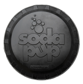 SP Bottle Top Flyer Durable Rubber Retrieving Frisbee (Color: black, size: Large Flyer (9.75" Diameter))