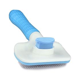 Pet Hair Grooming Remover Pets Dogs Grooming Tools (Color: Blue, Type: Grooming Brush)